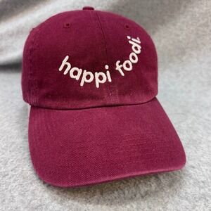 Happi Foodi Unisex Maroon Richardson Hat Embroidered Cotton Strapback OSFM